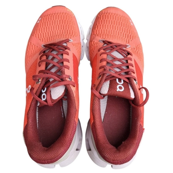 On Cloudflyer 2 Running Athletic Tennis Shoe Sneaker Flare Quartz Red Women 8 - Picture 6 of 15